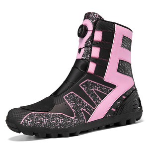 Bottes de moto pour hommes à bout rond, encapsulées, pour la course, le tout-terrain, le tourisme, toutes saisons, type Chukka, chaussures de motard - Product Image 2