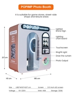 Kiosque photo commercial à monnayeur POPIMP – Machine photo en libre-service pour lieux de divertissement et salles d'arcade