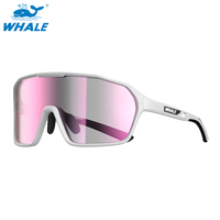 Lunettes de cyclisme sportives transparentes grises TR90 personnalisées en gros avec branches interchangeables et antidérapantes