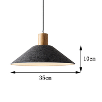 Luminaire suspendu minimaliste en feutre, abat-jour en PET recyclé pressé à chaud, forme personnalisable pour la décoration de café, bar, restaurant