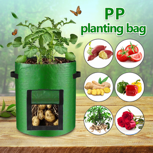 Sac de plantation de tomates et de pommes de terre épaissies en PP de 7 à 10 gallons personnalisé respirant et réutilisable pour le jardin intérieur et extérieur. - Product Image 1