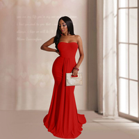Vestido Largo Casual y Sexy de Verano para Mujer, con Hombros Descubiertos, Ajustado al Cuerpo, para Fiestas, Servicio OEM
