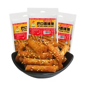 Makanan ringan pedas Cina lezat 68g strip pedas besar makanan gluten la tiao