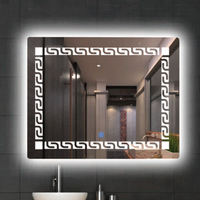 Miroir intelligent LED moderne à commande tactile, réglable, écologique, décoration intérieure pour appartement et villa avec solutions de design graphique