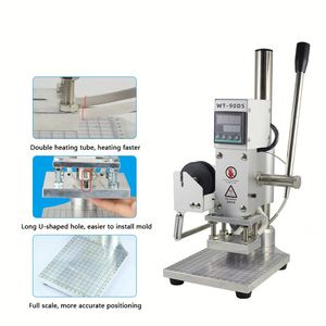 Machine de marquage à chaud WT-90DS-S, petite presse à chaud pour le gaufrage du cuir, du bois, du PVC et du papier, pour l'impression de logos personnalisés - Product Image 3