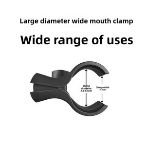 Soporte Metálico Giratorio <span class=keywords><strong>360</strong></span>° para Escritorio, Soporte para Secador de Pelo, Teléfono Móvil y Micrófono con Clip de Fijación - Product Image 5