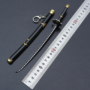 36 Estilos, 20CM, Espada Demon Slayer, Colgante de Personaje de Luffy Zoro, Artesanía de Metal, Katana, Llaveros de Anime - Product Image 5