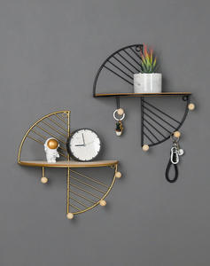Minimalist Nordic Style Iron Art Creative Wall Mounted Living Room Bedroom Decorative Storage Wall Organizer <strong>Shelves</strong> - Product Image 6