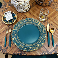 Assiettes de présentation jetables en PP écologiques, rondes, dorées, durables et personnalisables pour mariages et fêtes – Vente en gros
