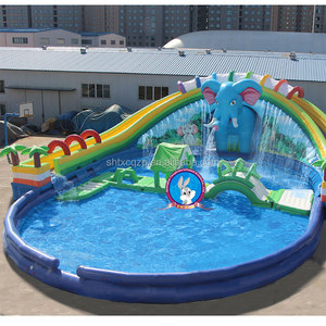 Grande <span class=keywords><strong>piscine</strong></span> gonflable pour adultes, fabriquée en Chine, parc aquatique extérieur pour la maison ou la terre, avec des jeux amusants - Product Image 5