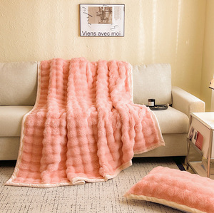 Couverture en polaire épaisse et douce, personnalisable pour canapé, lit et sieste au bureau, utilisable toute l'année - Product Image 3