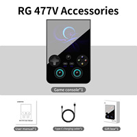 Console de jeu portable Ruidun RG477V, écran vertical de 4,7 pouces, Android 14, 128/256 Go, 5500 mAh, prend en charge plusieurs formats de jeux PS1 PS2