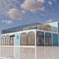 Skyacross Maisons modulaires préfabriquées personnalisées 20Ft 40Ft Coffee Shop Container Restaurant avec cuisine