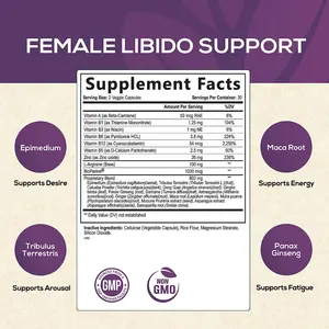 Libido Booster Kapseln für Frauen Libido Support Supplement für Frauen-Frauen Vitamine Formel unterstützt Energie