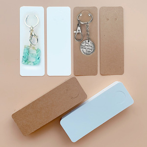 Porte-clés en carton kraft épais avec trou de suspension <span class=keywords><strong>pour</strong></span> porte-clés faits main – Vente en gros - Product Image 1
