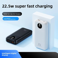 Batterie externe portable grande capacité 20000 mAh avec affichage LED, charge rapide PD22.5W/20W, nouveau modèle, vente en gros, best-seller