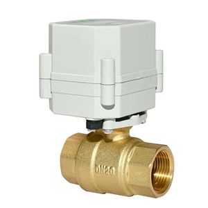Vanne à boisseau sphérique électrique DN20 1 pouce en bronze pour eau et air, avec contrôle automatique par minuterie et bonne étanchéité pour systèmes de plomberie - Product Image 2
