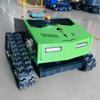 Mesin pemotong rumput elektrik nol belok, remot kontrol tanpa kabel mesin bensin Robot otonomi efisiensi tinggi