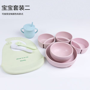 Silicone Baby Dinner Set With Plate Bowl Cup Fork Spoon Bpa Free Wear Resistant For 0-12 Months Kids Feeding - Product Image 3