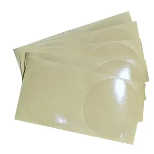 定制标志尺寸透明圆形透明胶封贴纸标签在片材或卷上