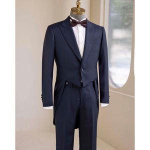 Мужской формальный зеленый Свадебный костюм новый дизайн половина холст весенний стиль антистатический комплект с плоской передней - Product Image 5