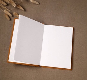 Yellow Yoga Design Hand Embroidered Fabric Cover Handmade Paper Journal <b>Diary</b> (9 x 6 Inch) – Vintage Style Eco-Friendly <b>Notebook</b> - Product Image 3