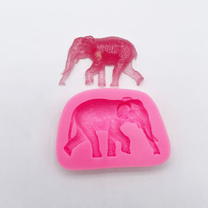 B0005 <span class=keywords><strong>Animaux</strong></span> et insectes Éléphant, Ours, Chien, Crocodile, Serpent Moule à Gâteau en Silicone Bonbon Chocolat Fondant Sugarcraft, Moule à Savon - Product Image 6