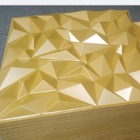 Panneaux muraux texturés 3D en PVC doré moderne, style diamant, imperméables, ignifuges, antibactériens, garantie 1 an