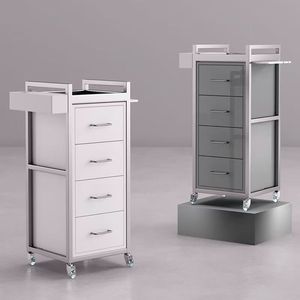 Luxurious Modern Wood Beauty Salon <b>Trolley</b> with <b>4</b>-<b>Wheel</b> Multi-Function Hairdressing Cart Eco-Friendly Storage Holders - Product Image 6