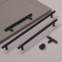 Poignées et boutons de meuble en laiton moderne, à motif diamanté, pour tiroirs de cuisine et armoires, poignées en T