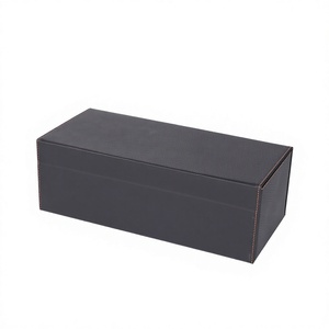 Boîte de rangement horizontale en PU noire avec fermeture magnétique, grande capacité 600+, étanche et durable FX - Product Image 2
