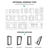 Ventana Abatible Inteligente de Aluminio Negro de Lujo Moderno con Apertura Automática para Villas de Alta Gama