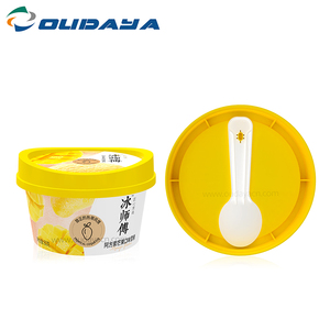 135ml PP personnalisé IML nourriture plastique glace glacée yaourt beurre <span class=keywords><strong>pot</strong></span> tasses emballage avec couvercle cuillère - Product Image 1
