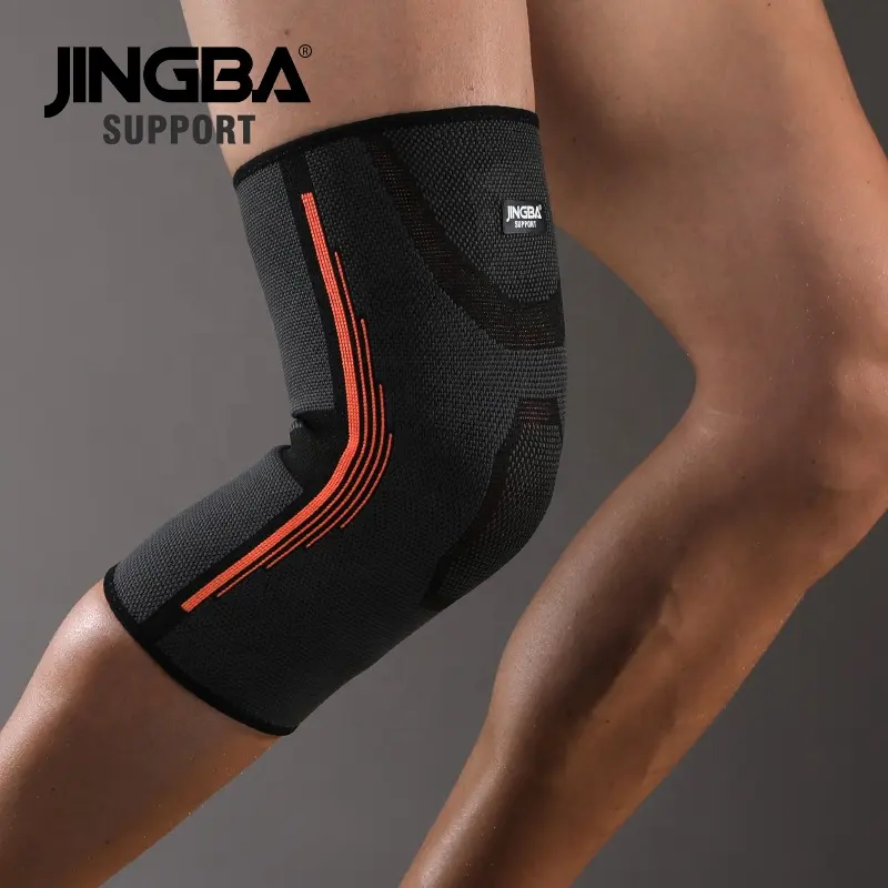 JINGBA CE ISO Factory Custom maglia in Nylon sport ginocchiera manica elastica traspirante supporto per il ginocchio tutore per allenamento in palestra