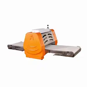 Máquina comercial de rolo de massa de mesa totalmente automática, fácil de usar, máquina de laminação de massa, pastelaria, máquina de massa de mesa
