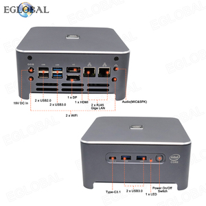 Eglobal S500 Mini PC Windows10 Core i9 10980HK 10880H i7 10870H 2 * DDR4 2 * M.2 NVME 2 * Lan PC Barebone DP HD HTPC NUC 4K de la computadora - Product Image 1