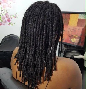 Extensions de <span class=keywords><strong>dreadlocks</strong></span> en cheveux humains 100% naturels, couleur noir naturel, pour tressage et crochet – Meilleures ventes - Product Image 3