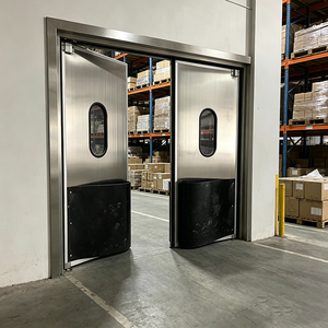 <span class=keywords><strong>Puerta</strong></span> Corredera de Doble Acción de Diseño Moderno con Apertura Lateral para Cocina Comercial y Restaurante, Resistente a Impactos y Anticolisión - Product Image 1