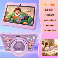 Tablet Edukasi Anak 7 Inci Android 15 1920x1280 Octa Core 16GB dengan Pegangan dan Stand USB Type C Wi-Fi