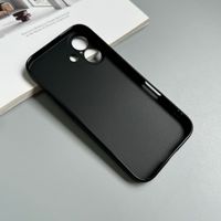 Pour iPhone 16 étui mat de protection de la caméra Slim Fit noir souple TPU givré étui de téléphone portable pour iPhone 16 Pro Max Plus