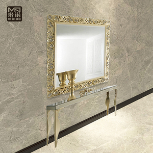 Table <span class=keywords><strong>console</strong></span> de couloir contemporaine <span class=keywords><strong>en</strong></span> bronze avec miroir, style vénitien, nouveau design, dessus <span class=keywords><strong>en</strong></span> miroir - Product Image 4