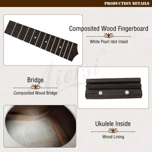 China Aiersi marca Basswood Diy <span class=keywords><strong>ukelele</strong></span> Kits guitarra pequeña para niños estudiantes principiantes cuerpo de Uke blanco OEM/ODM instrumentos musicales - Product Image 2