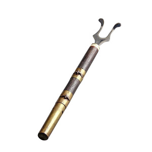 Antique Brass <b>Tea</b> Kettle Fork Iron Handle With Wooden Grip For <b>Tea</b> <b>Set</b> Accessories - Product Image 5