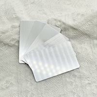 Carte vierge en PVC plastique blanc holographique or argenté métallique de haute qualité, imprimable, épaisseur 0,76 mm