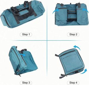 Sac de voyage en polyester imperméable à motif géométrique pour hommes et femmes, sac de week-end avec fermeture éclair, résistant aux déchirures, compartiment pour chaussures - Product Image 5