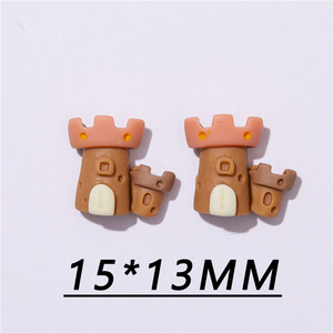 Dessin animé Nail <span class=keywords><strong>Art</strong></span> château plage Nail <span class=keywords><strong>Art</strong></span> résine accessoires résine ongles breloques pour la décoration - Product Image 6