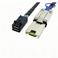 Kabel Mini SAS Eksternal Circle Interconnect SFF-8088 26Pin 12Gbps SAS 3.0 Terlindung Twinax Isolasi Busa PE 300V Penyimpanan Server