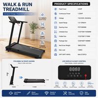 Oferta 2026: Caminadora 2 en 1, Plegable, Eléctrica, con Motor de 3.0HP, Equipo de Fitness Compacto