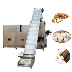 Güney afrika'da 98% soyma oranı ticari tatlı patates soyucu temiz 220V manyok soyma makinesi