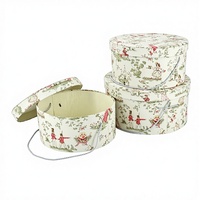 Boîte cadeau en carton personnalisée avec impression vintage, couvercle et base, poignées en corde, estampage de bouquets de fleurs, cadeaux de fête, occasions spéciales